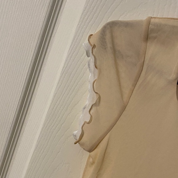 Free people intimately Beige Short Sleeve Tee NWOT - Picture 6 of 8